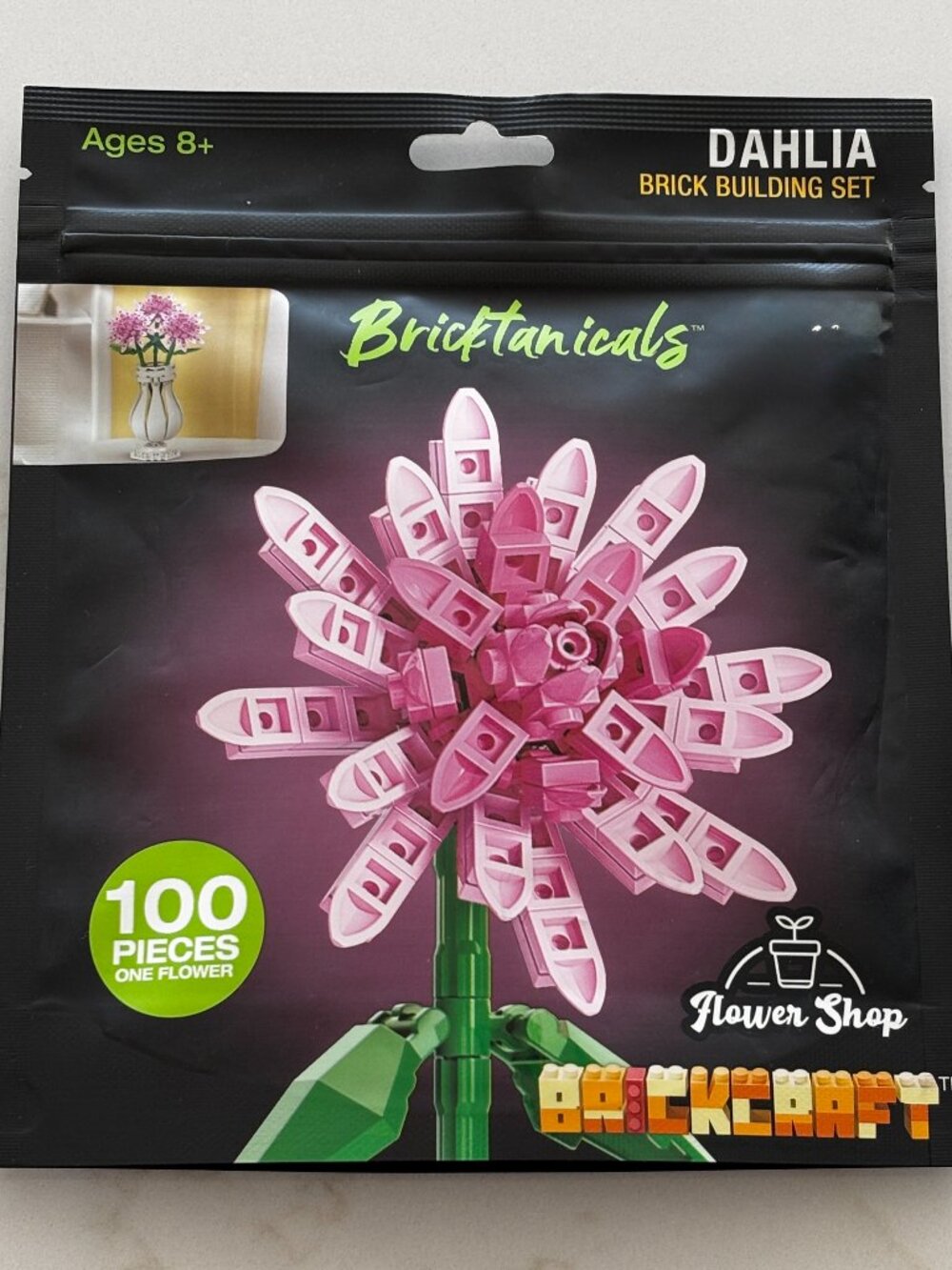 BrickerCraft Bricktanicals Dahlia Flower Building Set 100 Pieces New